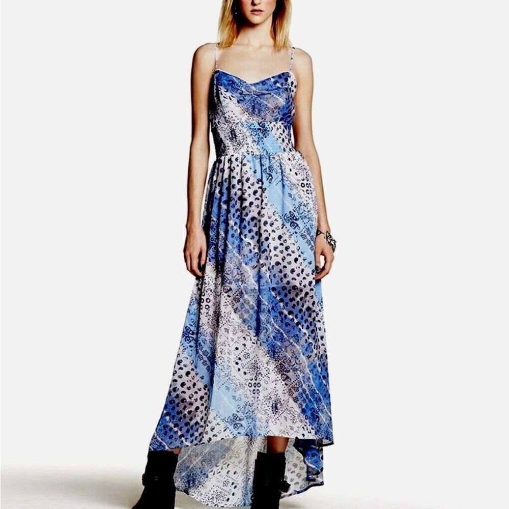 Princess Vera Wang Smocked High-Low Maxi Dress